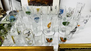 36 X VARIOUS BEER FESTIVAL GLASSES AND OTHER INCLUDING LOCAL, GREAT YARMOUTH, NORWICH,