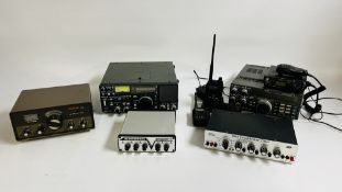 A GROUP OF AUDIO EQUIPMENT TO INCLUDE ICOM COMMUNICATIONS RECEIVER IC-R70,