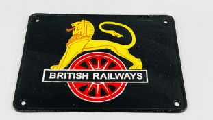 (R) BRITISH RAILWAYS LION PLAQUE.