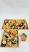 A COLLECTION OF 18 ASSORTED "BOSSONS" PLASTER BUSTS TO INCLUDE EXAMPLES MARKED USAF FIGHTER PILOT,
