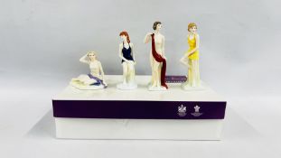 4 X ROYAL DOULTON ARCHIVES FIGURES PRODUCED FOR SINCLAIRS SPECIAL COLOUR WAY TO INCLUDE EDITION OF
