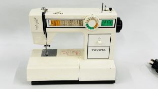 TOYOTA 2260 ELECTRIC SEWING MACHINE WITH FOOT PEDAL - SOLD AS SEEN.