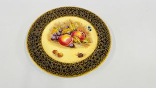 AN AYNSLEY ORCHARD FRUITS PLATE BY D. JONES.