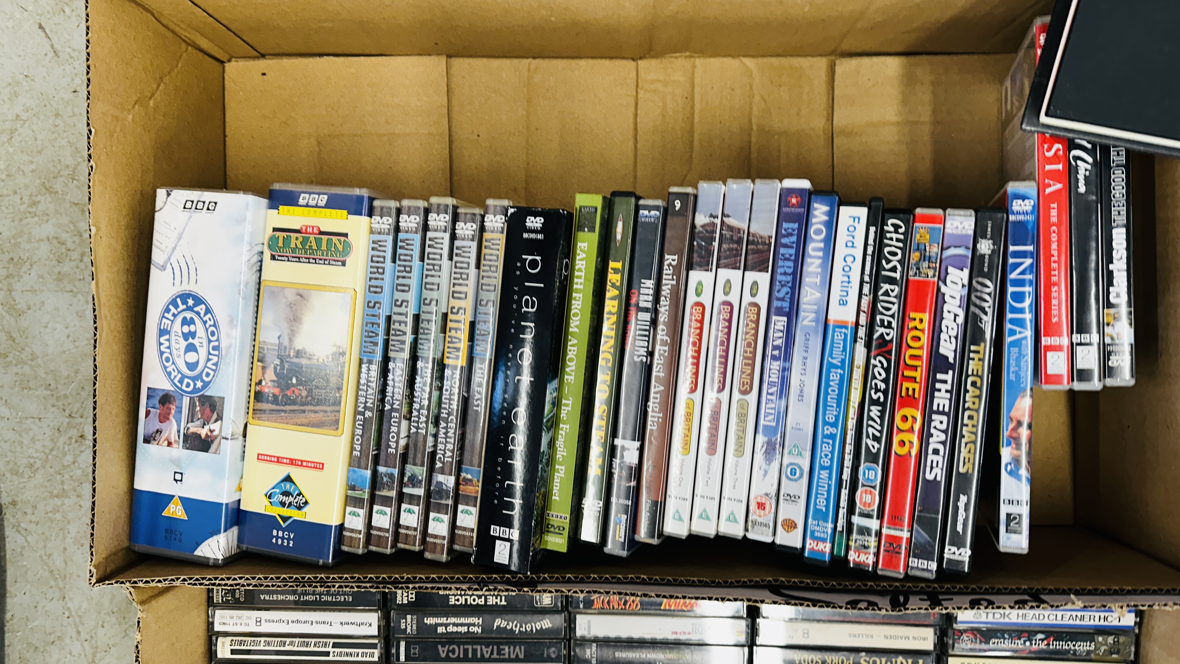 A LARGE COLLECTION OF DVD'S, CD'S, AUDIO CASSETTES AND VIDEOS TO INCLUDE INSPECTOR MORSE, - Image 8 of 12