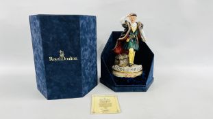 A ROYAL DOULTON FIGURE "CHRISTOPHER COLUMBUS" HN 3392 LIMITED EDITION 1160 / 1492 IN ORIGINAL