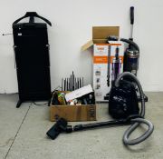 HOME ELECTRICALS TO INCLUDE VAX AIRSTRETCH PET MAX BAGLESS VACUUM CLEANER, CORBY 7700 TROUSER PRESS,