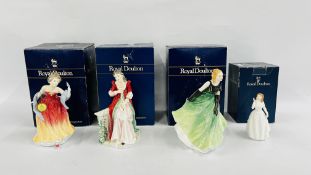 A GROUP OF 3 ROYAL DOUULTON FIGURINES TO INCLUDE A LIMITED EDITION EXAMPLE III/5000 SHAKESPEARE