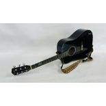 A FENDER CLASSIC DESIGN BLACK LACQUERED ACOUSTIC GUITAR MODEL CD-60.