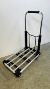 ALUMINIUM AND STEEL COMPACT FOLDING 4 WHEEL BARROW.