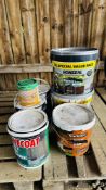 3 X 5 LITRE TIMBERTONE ONE COAT FOREST GREEN SHED AND FENCE TREATMENT,