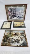 A GROUP OF FRAMED PRINTS TO INCLUDE EXAMPLE MARKED COPYRIGHT 1974 HADDADS FINE ARTS, INC,