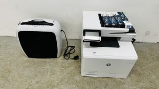 HP COLOUR LASER JET PRO MFP M377DW PRINTER SCANNER COPIER + SPARE INKS & REXEL PAPER SHREDDER -