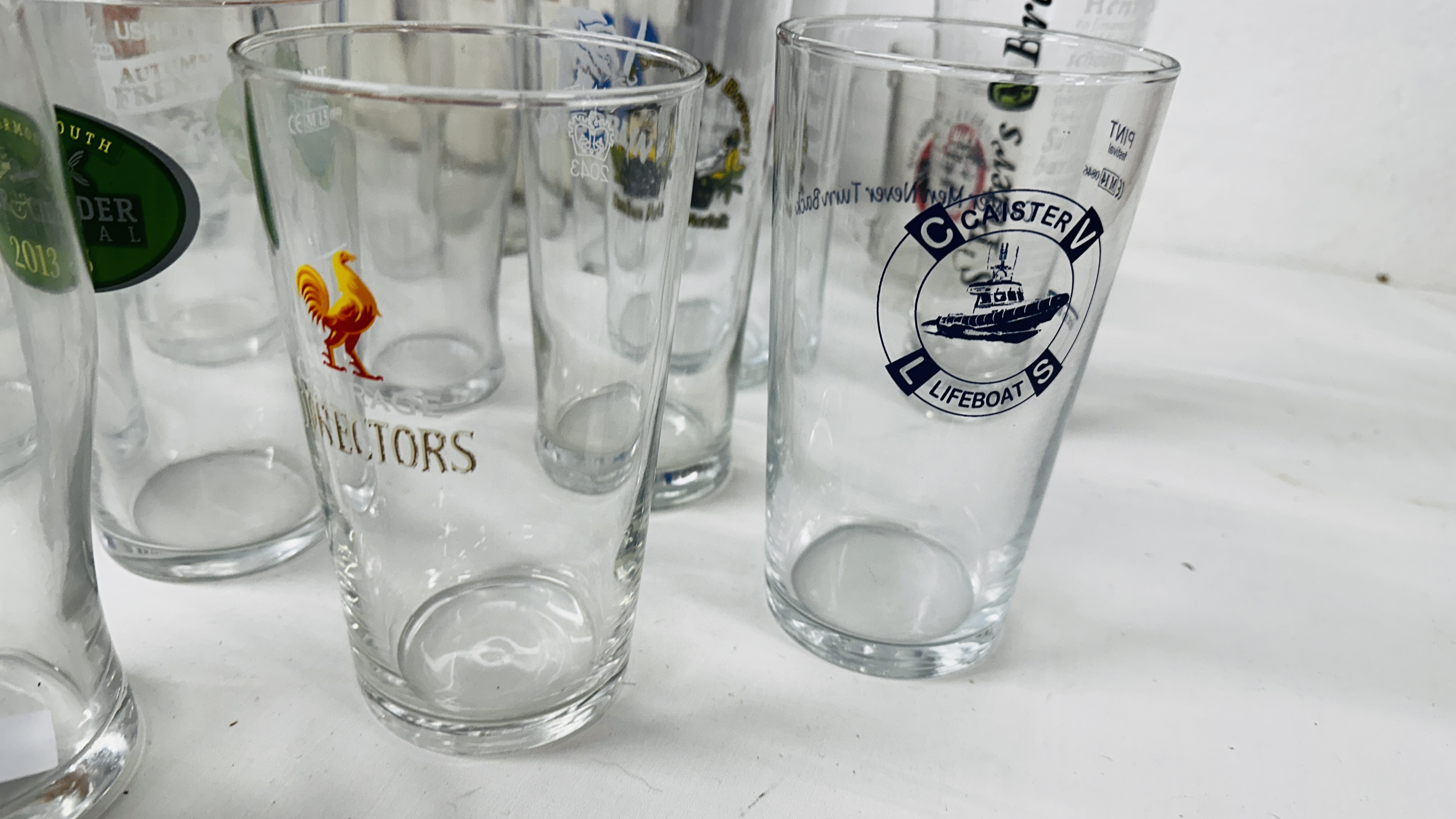 36 X VARIOUS BEER FESTIVAL GLASSES AND OTHER INCLUDING LOCAL, GREAT YARMOUTH, NORWICH, - Image 12 of 13