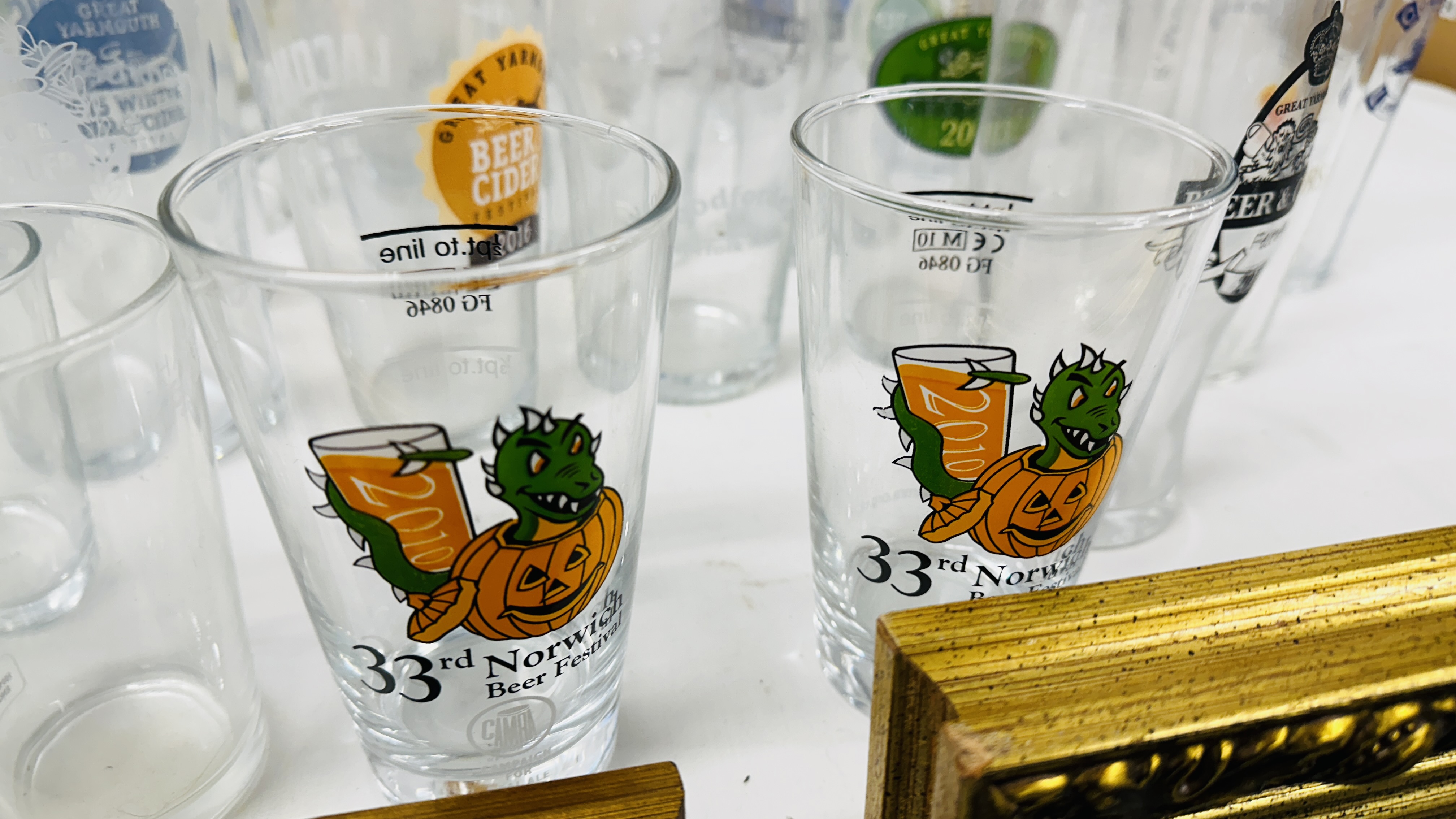 36 X VARIOUS BEER FESTIVAL GLASSES AND OTHER INCLUDING LOCAL, GREAT YARMOUTH, NORWICH, - Image 2 of 13