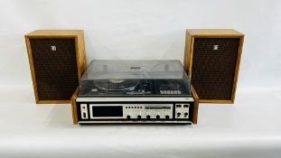 SANYO G 2611-SUPER STEREO CASSETTE RECORD DECK ALONG WITH SANYO SX 2611 SPEAKERS - SOLD AS SEEN.