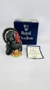 A ROYAL DOULTON SPECIAL EDITION 2581/3000 D 7149 "THE TURKEY" SPECIALLY COMMISSIONED BY BERNARD