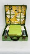 A CASED 1940s PICNIC SET.