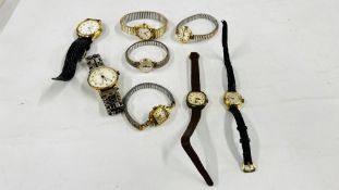 A GROUP OF EIGHT VARIOUS LADIES AND GENTLEMAN'S WRIST WATCHES A/F CONDITION TO INCLUDE ORIS,