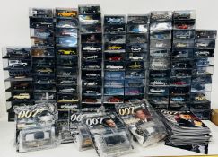 109 X JAMES BOND 007 CAR COLLECTION MODEL VEHICLES (MAGAZINES 1-102 AND 105-111).