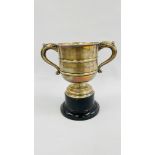 A SILVER TWO HANDLED TROPHY CUP INSCRIBED HICKLING GUN CLUB,