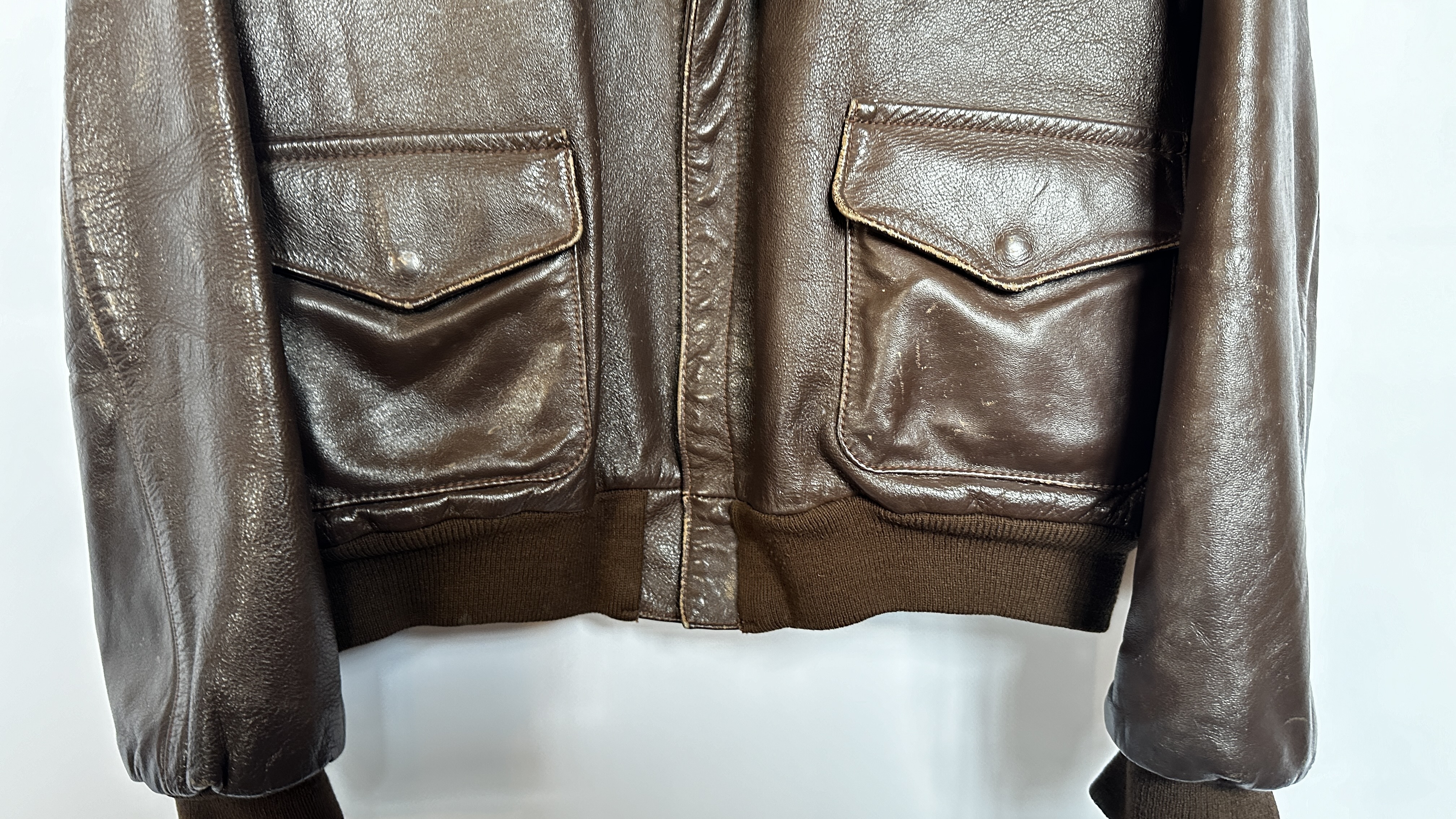 A REPRODUCTION TYPE A2 AMERICAN BROWN LEATHER BOMBER STYLE JACKET BY EASTMAN LEATHER CLOTHING - - Image 8 of 29