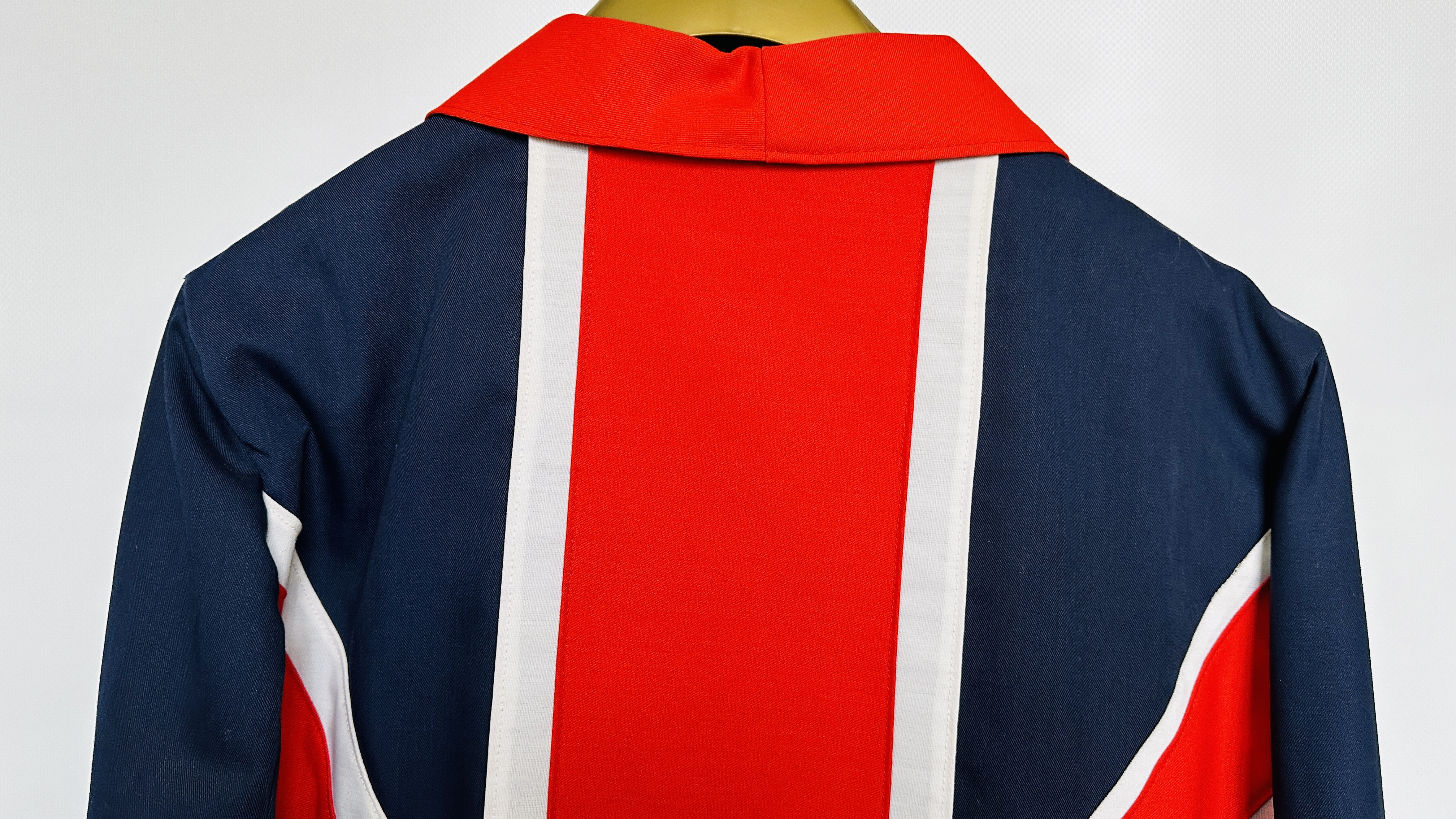 1960S UNION JACKET SUIT, RED TROUSERS - JACKET RED/WHITE/BLUE - A/F CONDITION, SOLD AS SEEN. - Image 8 of 12