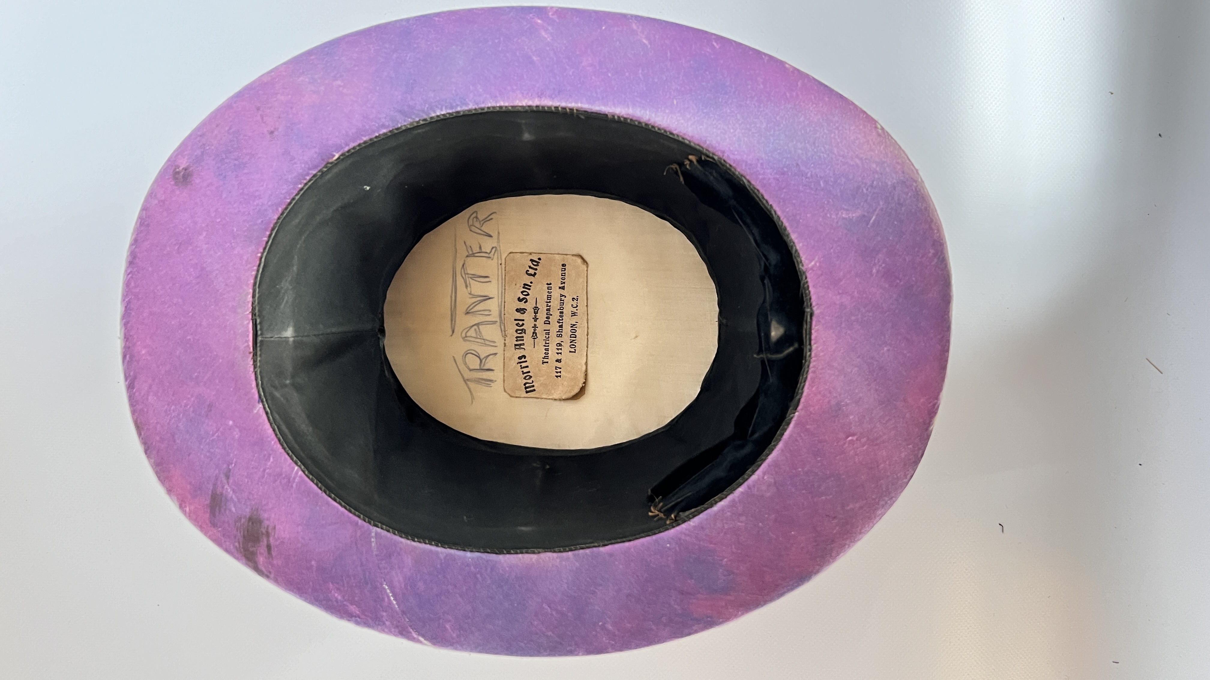 13 1940/50S HATS, 1 MORRIS ANGEL & SON LTD PURPLE TOP HAT (SOME DAMAGE), - Image 9 of 64