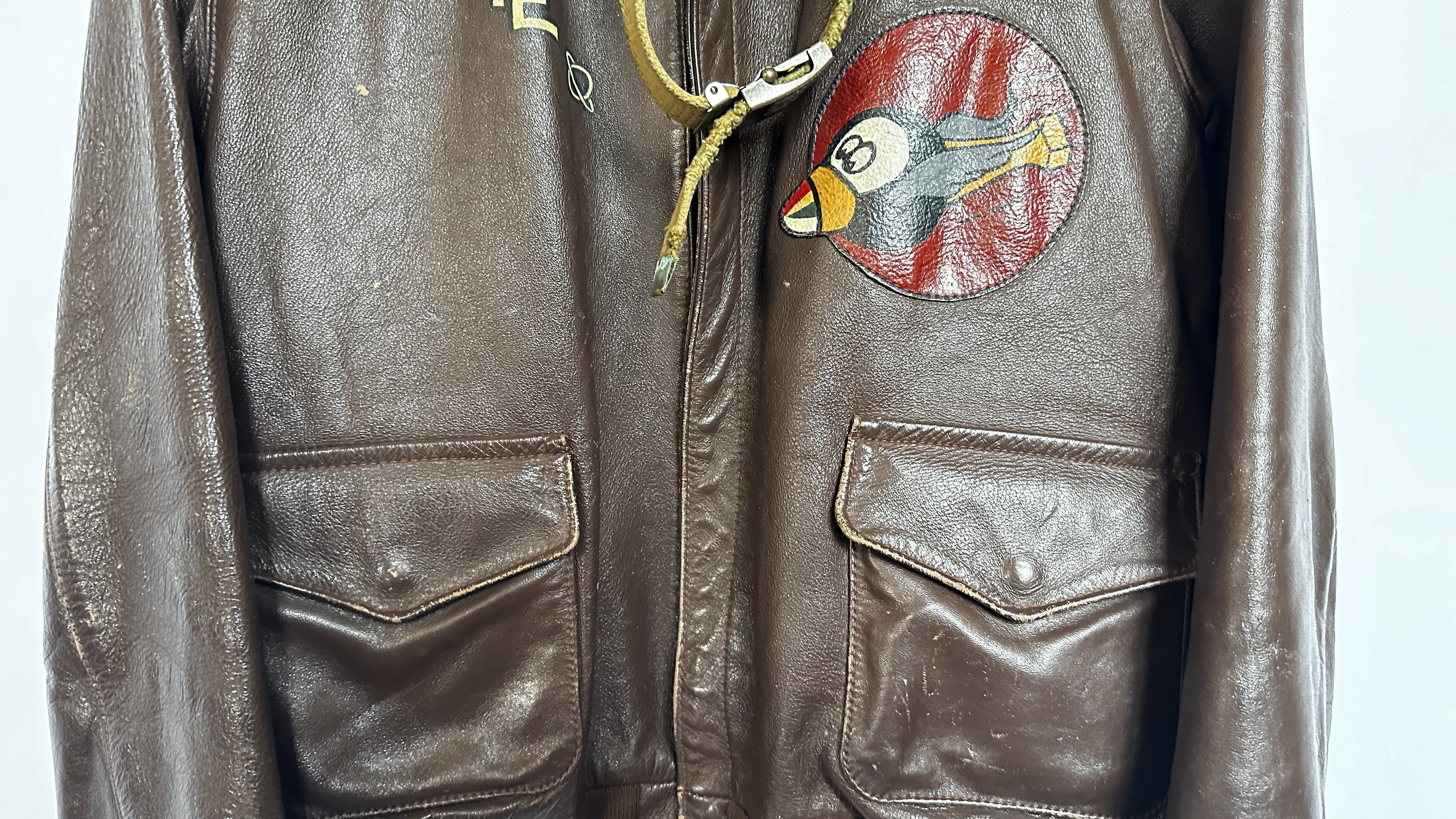 A REPRODUCTION TYPE A2 AMERICAN BROWN LEATHER BOMBER STYLE JACKET BY EASTMAN LEATHER CLOTHING - - Image 7 of 29