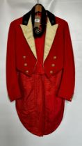 RED MILITARY EVENING TAILS - A/F CONDITION, SOLD AS SEEN.