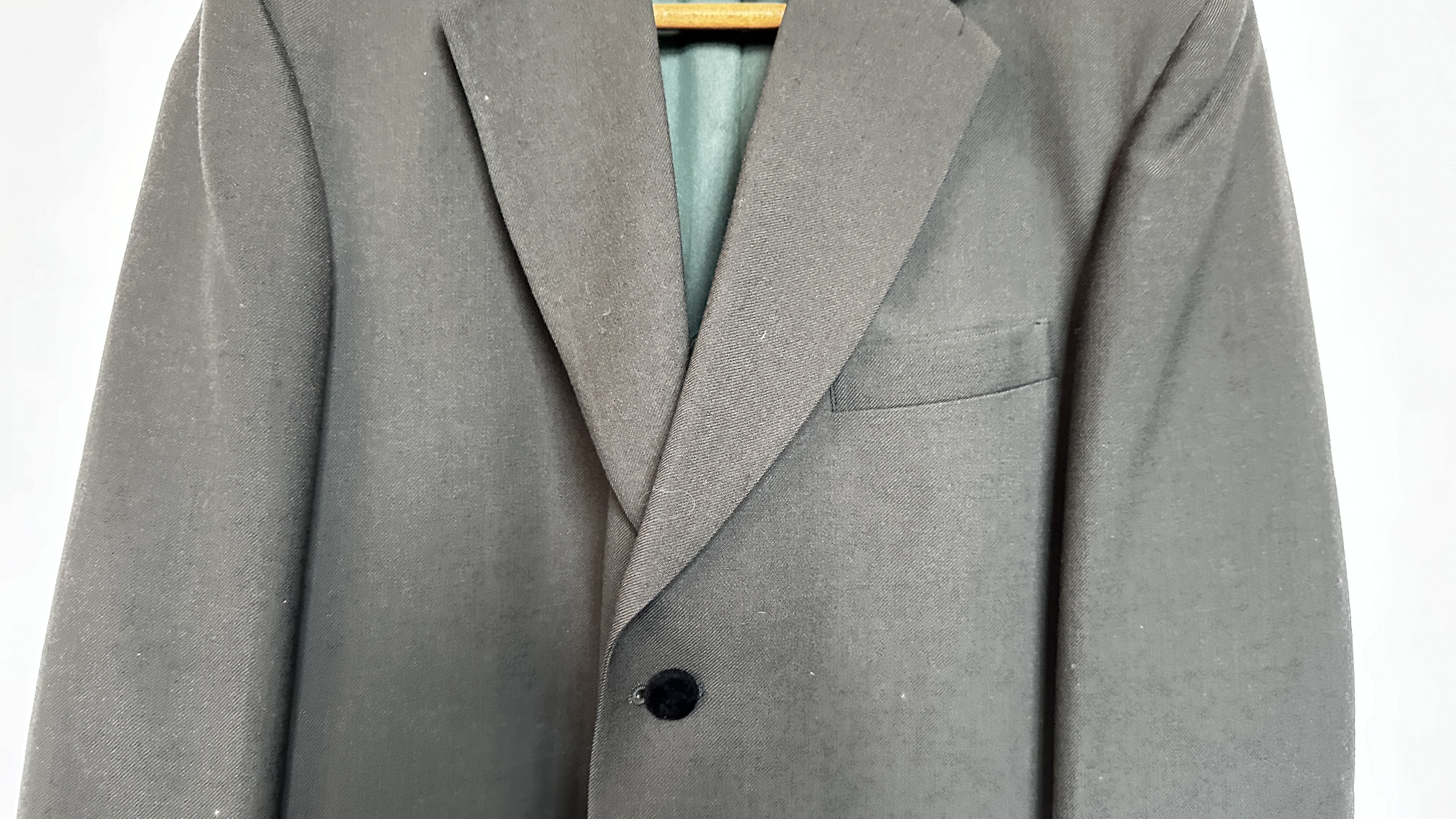 1950S BURTON DARK GREEN WOOL ¾ LENGTH TEDDY BOY JACKET, - Image 3 of 13