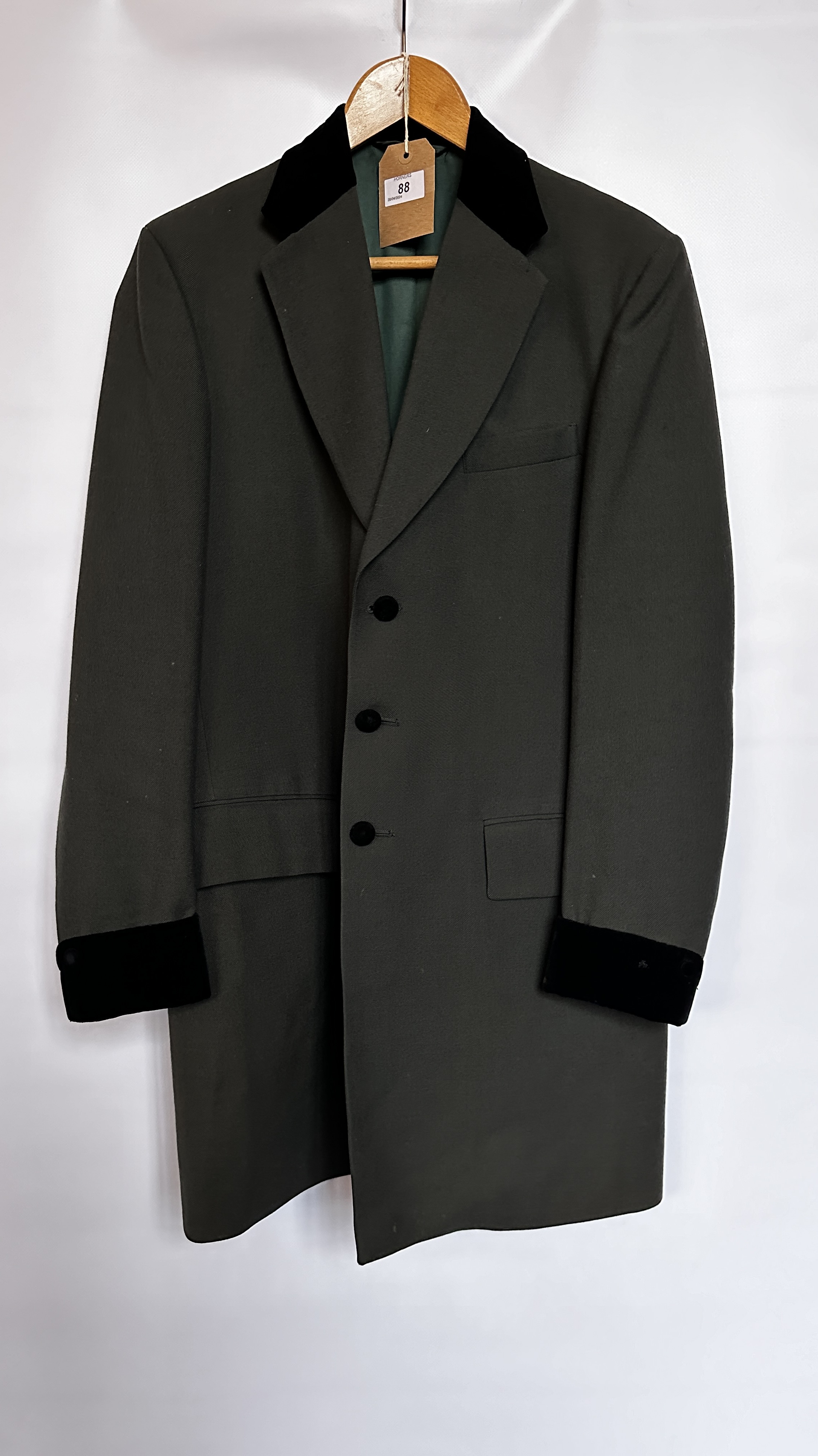 1950S BURTON DARK GREEN WOOL ¾ LENGTH TEDDY BOY JACKET, - Image 7 of 13