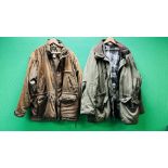 CHEVALIER GENTLEMAN'S GORETEX COUNTRY COAT SIZE XL AND BARBOUR BERWICK ENDURANCE JACKET WITH
