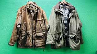 CHEVALIER GENTLEMAN'S GORTEX COUNTRY COAT SIZE XL AND BARBOUR BERWICK ENDURANCE JACKET WITH