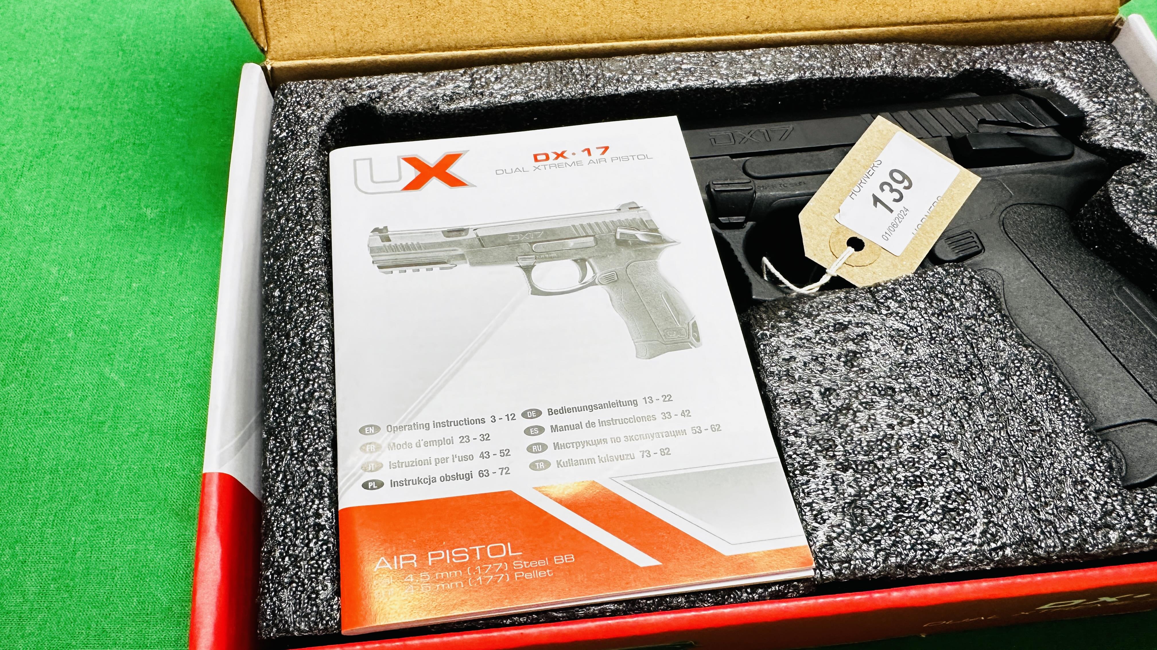 UMAREX DX-17 DUAL EXTREME SPRING AIR PISTOL (FIRES PELLETS AND BB'S) (BOXED) - (ALL GUNS TO BE - Image 9 of 10