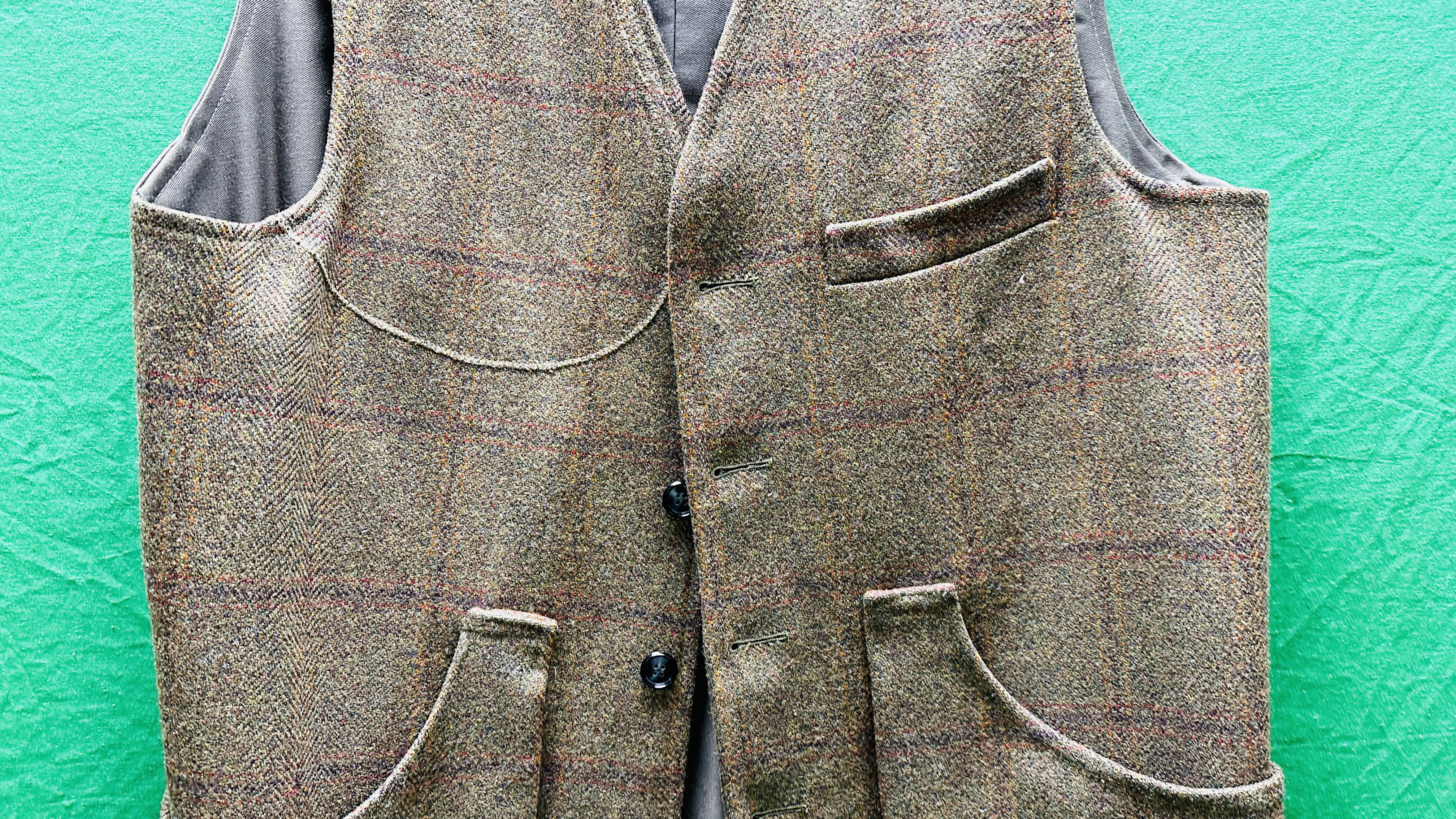 GEORGE GODDARD TWEED WAISTCOAT. - Image 3 of 7