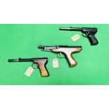 THREE VINTAGE AIR PISTOLS TO INCLUDE DIANA MOD 2 AND DIANA MARK IV - (ALL GUNS TO BE INSPECTED AND