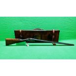 G E LEWIS 12 BORE SIDE BY SIDE HAMMER ACTION SHOTGUN, SIDELOCK, ENGRAVED SIDE PLATE,