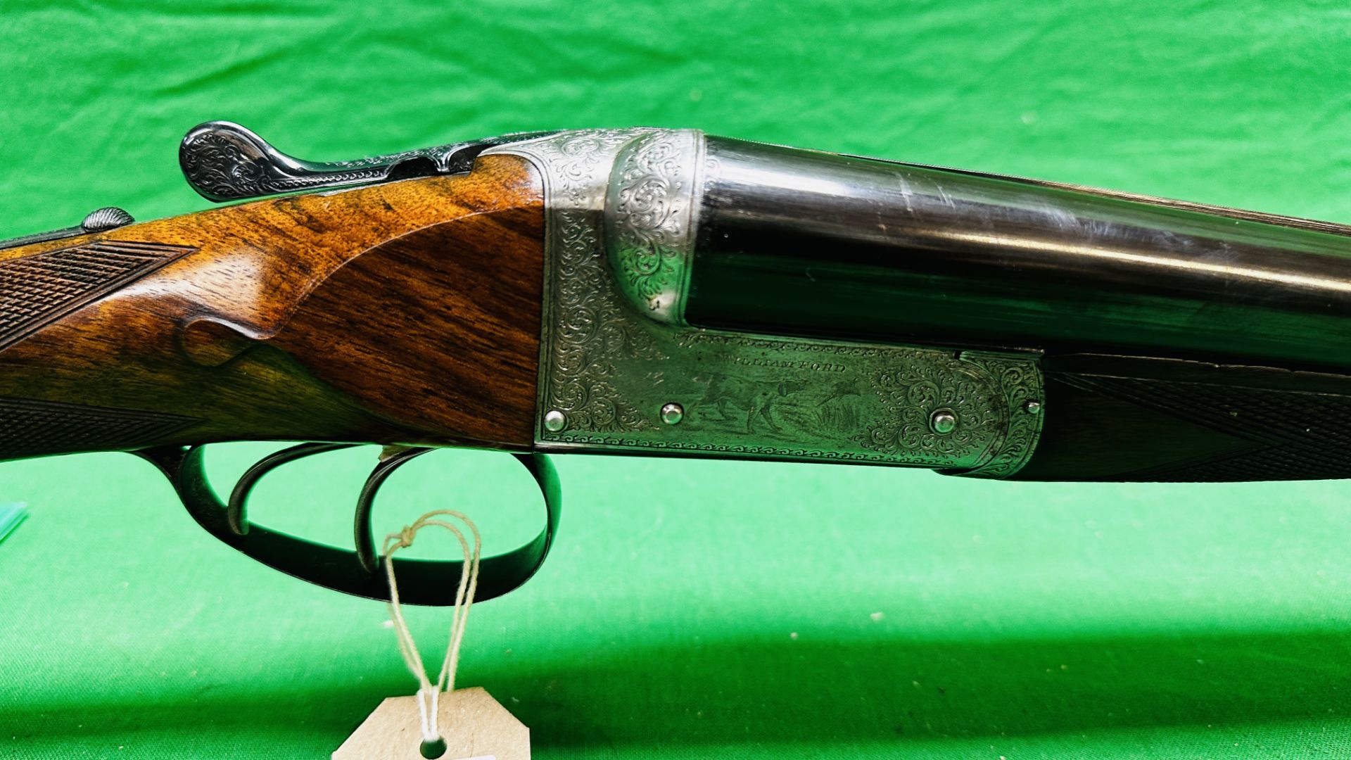 WILLIAM FORD 12 BORE SIDE BY SIDE SHOTGUN #10200, 25" BARRELS, SLEEVED, WITH CHURCHILL RIB, - Image 2 of 22