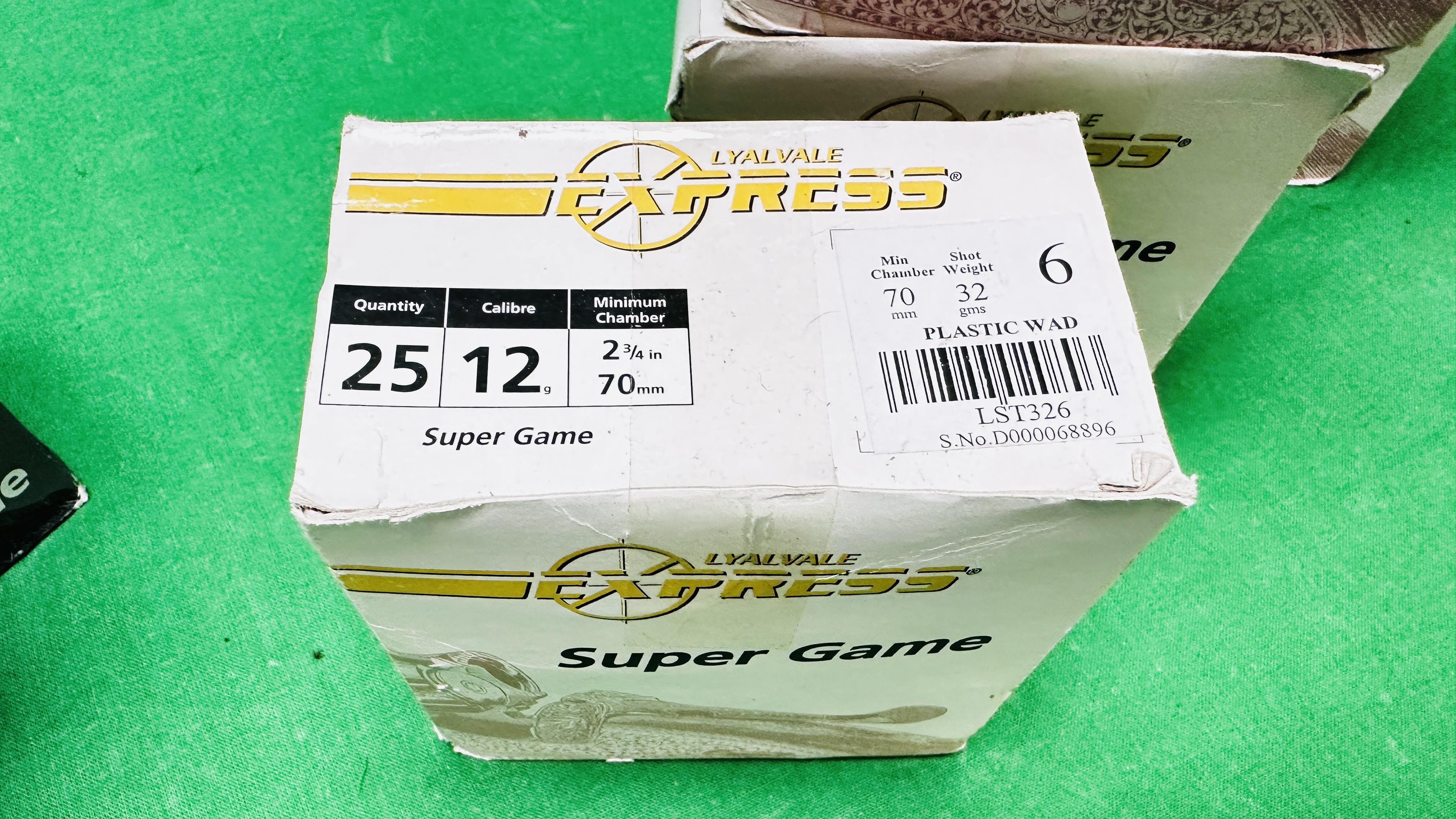 200 X LYALVALE EXPRESS 12 GAUGE CARTRIDGES INCLUDING SUPREME GAME 32GM 6 SHOT, - Image 6 of 7