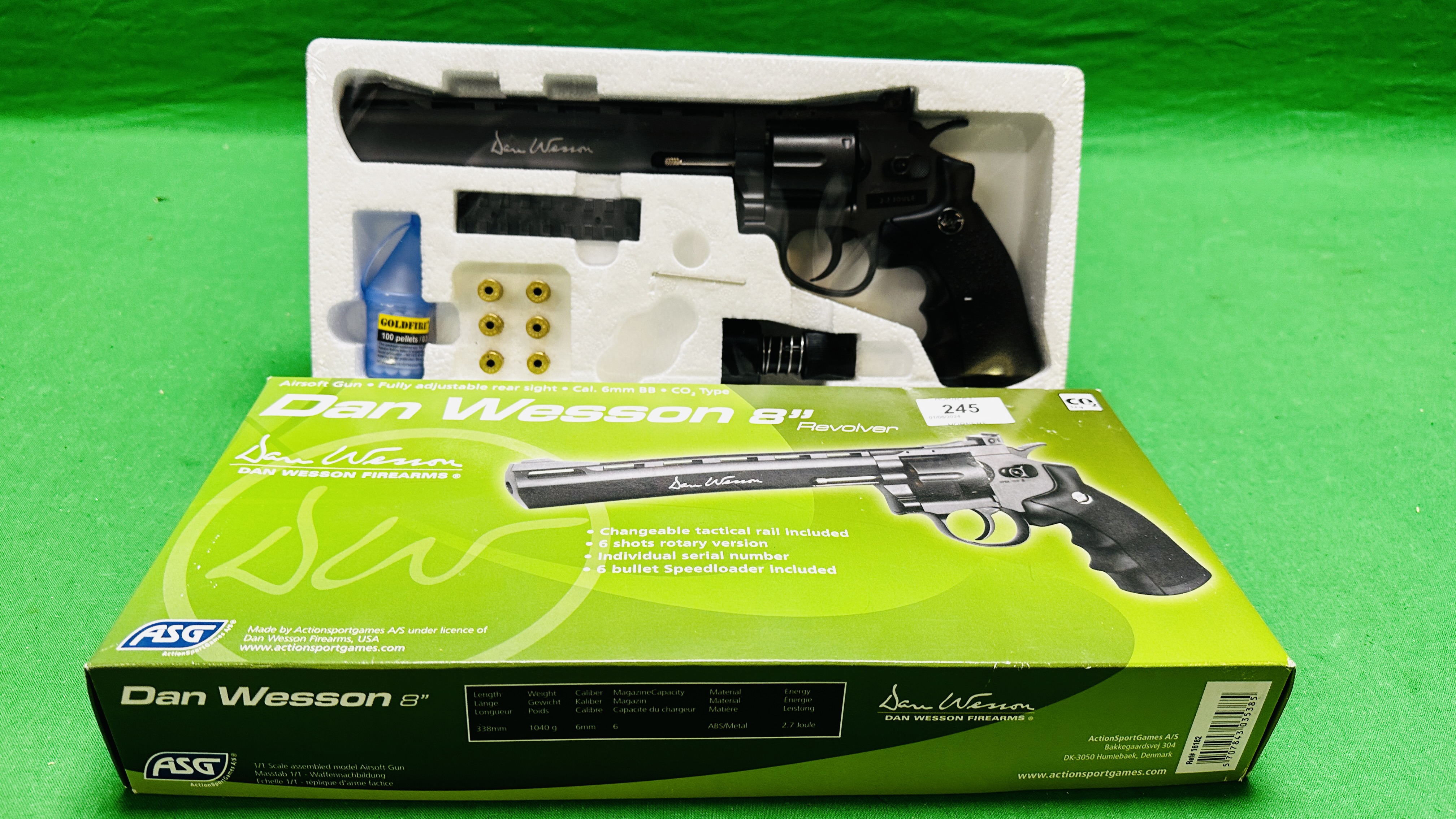ASG DAN WESSON 8" Co2 6MM BB AIR GUN 6 SHOT REVOLVER - (ALL GUNS TO BE INSPECTED AND SERVICED BY