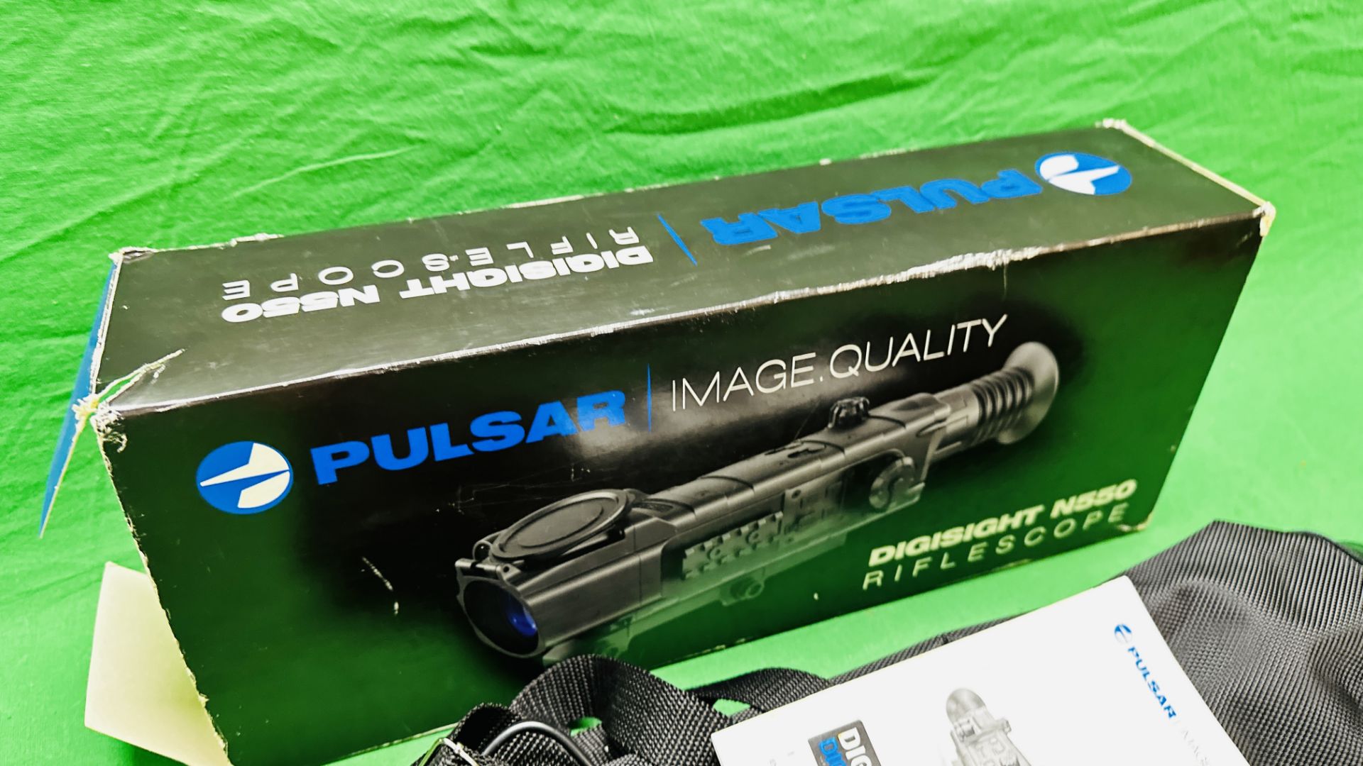 A PULSAR DIGISIGHT RIFLE SCOPE MODEL N550 BOXED WITH BATTERY PACK AND BAG. - Image 16 of 17