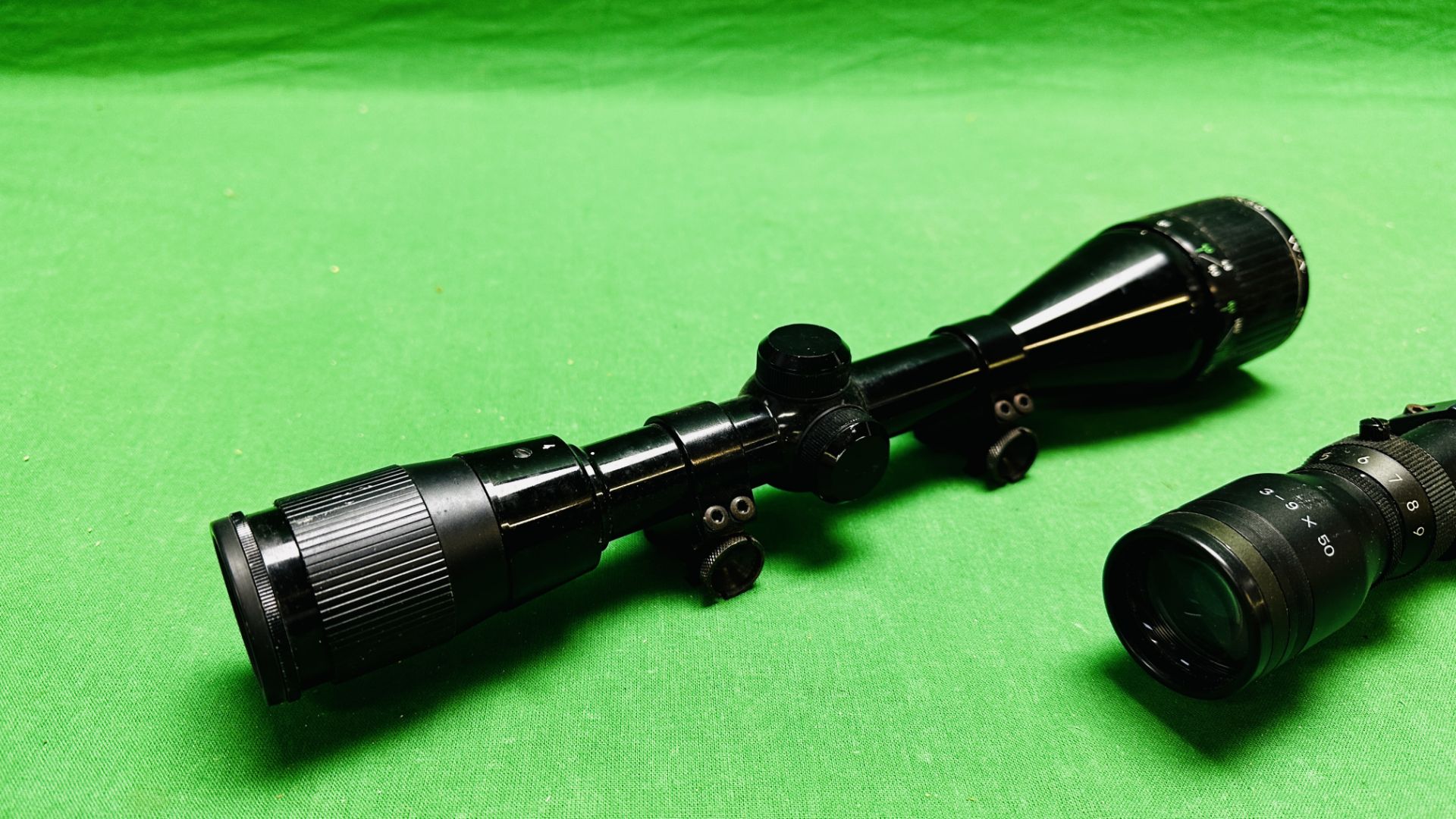 TWO RIFLE SCOPES TO INCLUDE NIKKO STIRLING PLATINUM 4-12X50 WA WITH MOUNTS AND ONE OTHER 3-9X50 - Image 8 of 8