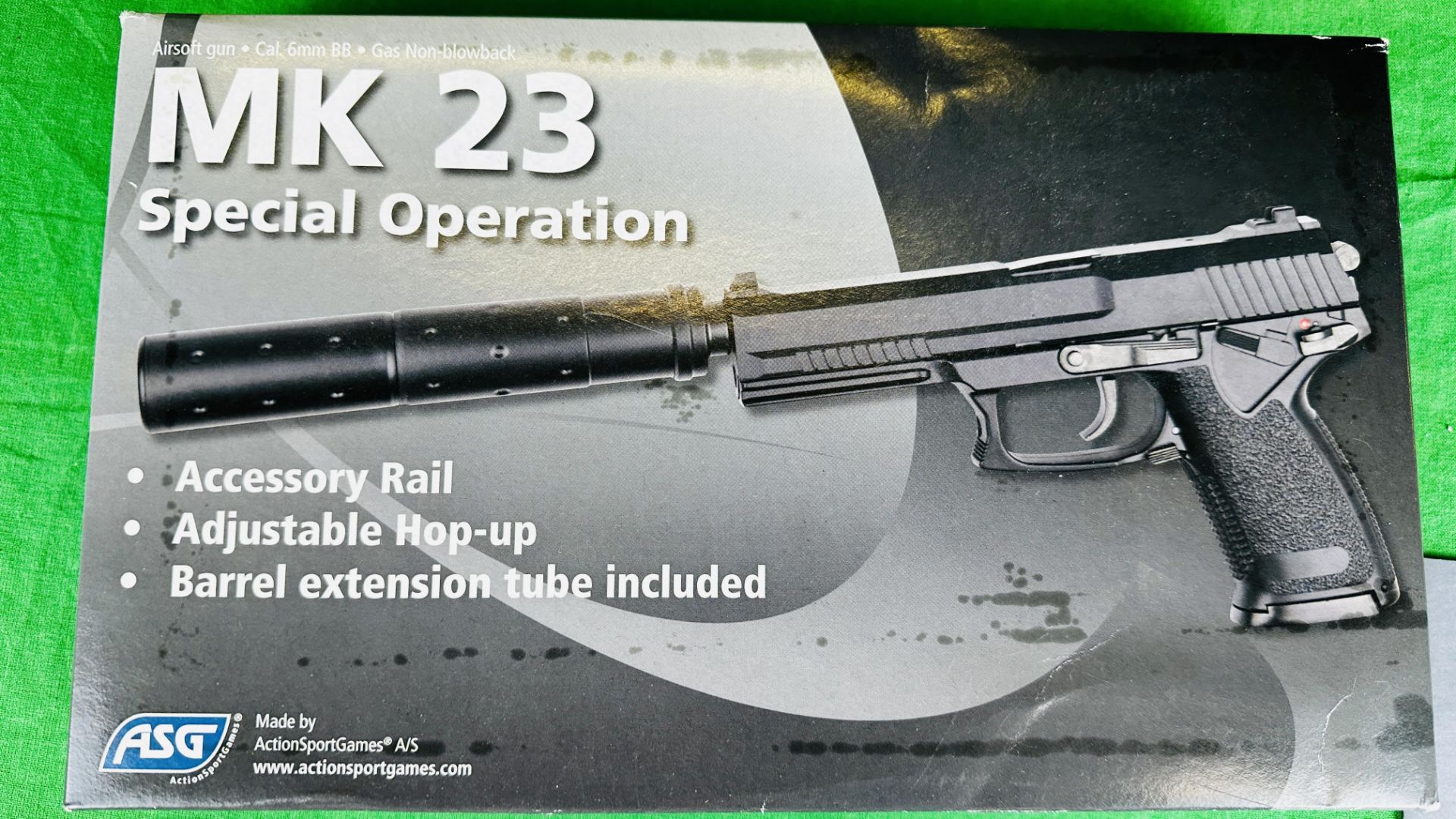 ASG MK23 SPECIAL OPERATION 6MM BB GAS NON-BLOWBACK AIR PISTOL BOXED WITH ACCESSORIES - (ALL GUNS TO - Image 10 of 10