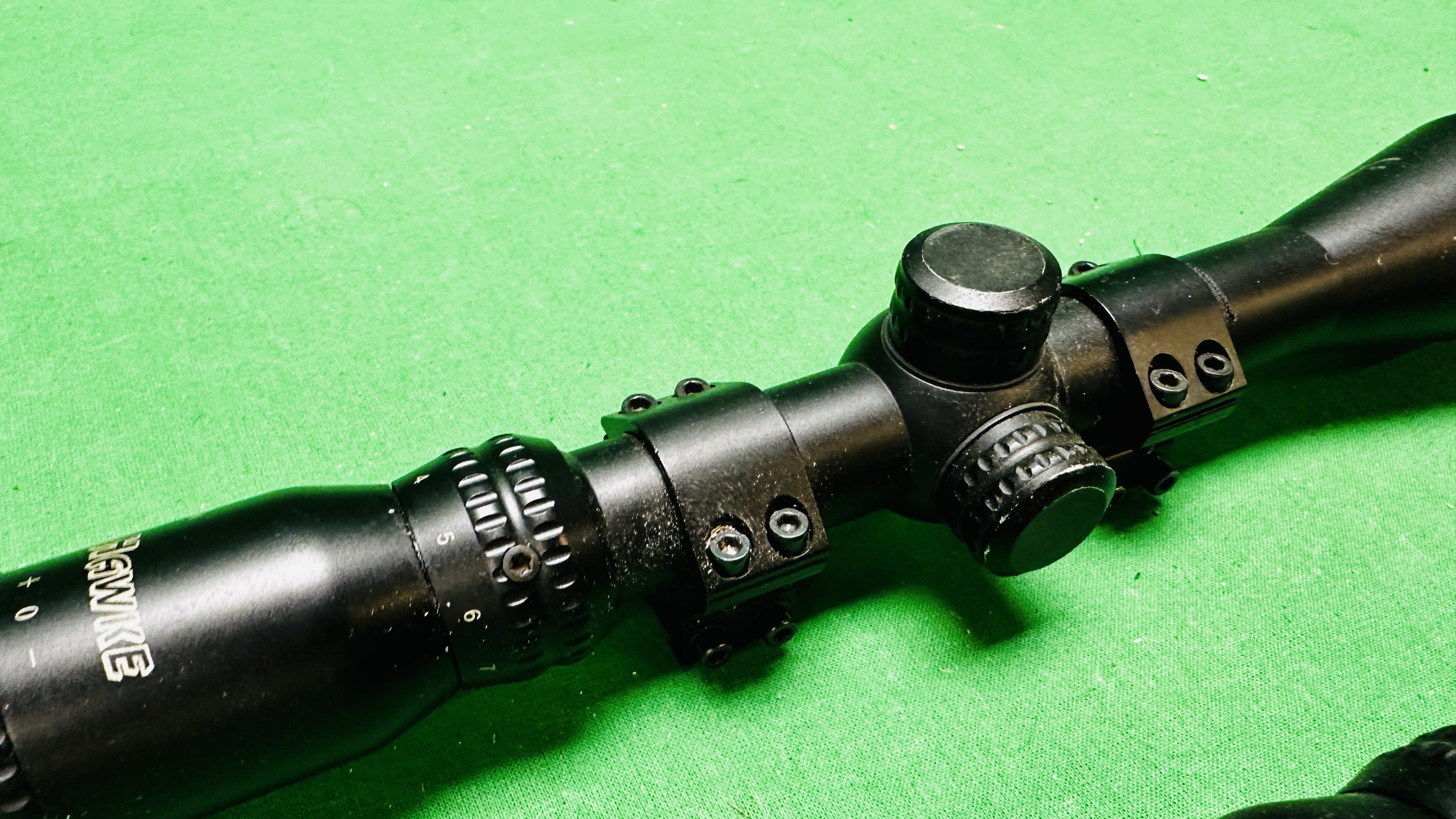 TWO HAWKE RIFLE SCOPES TO INCLUDE SPORT HD 3-9X40 WITH MOUNTS AND SPORT HD 3-9X50 AO MILL DOT IR. - Image 8 of 8