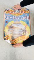 A GROUP OF NINE MIXED POSTERS INCLUDING MOTORING RELATED OXO, SILVERSTONE,