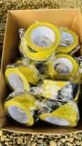 24 X ROLLS OF ADHESIVE WARNING TAPE.