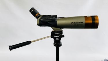 CELESTRON ULTIMA 80 SPOTTING SCOPE ON TRIPOD.