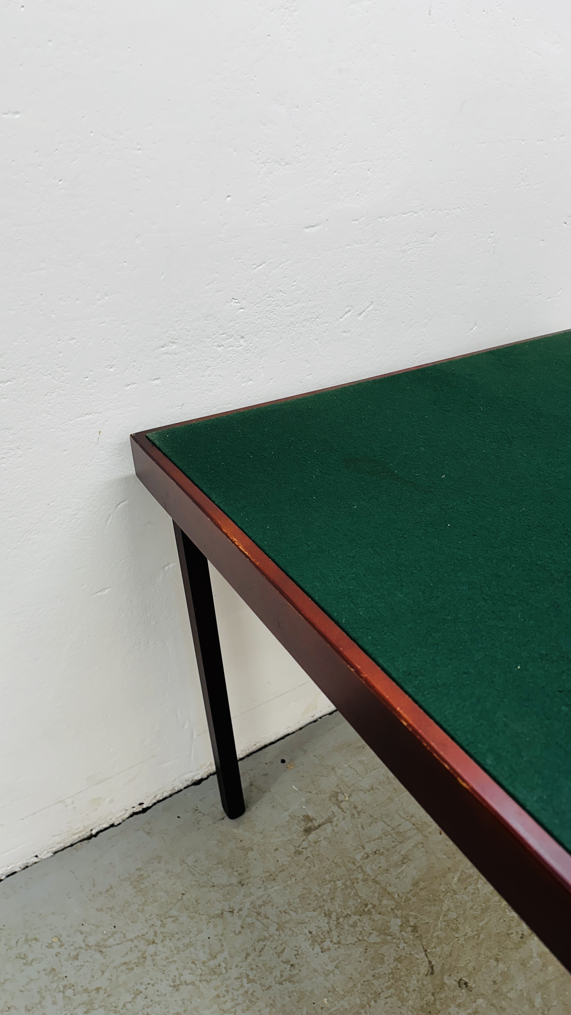 A GOOD QUALITY MODERN CARD TABLE WITH FOLDING LEGS 79 X 79CM. - Image 6 of 6