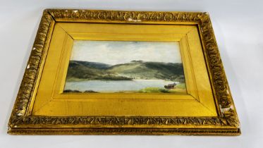 AN ORIGINAL GILT FRAMED WATERCOLOUR DEPICTING "LOCH LUBNAIG" BEARING SIGNATURE ROBERT HUME.