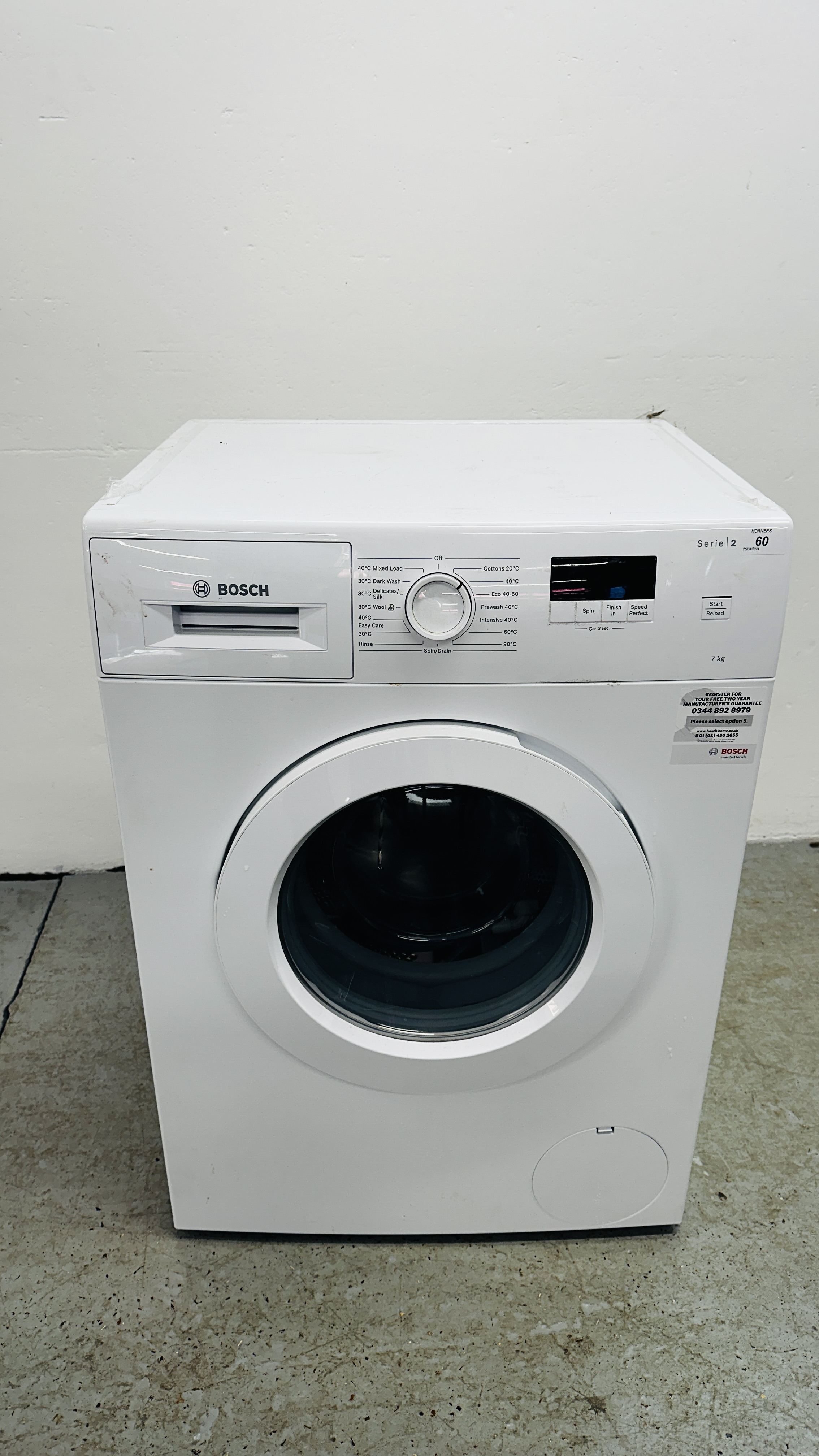 BOSCH SERIE 2 WASHING MACHINE - SOLD AS SEEN.